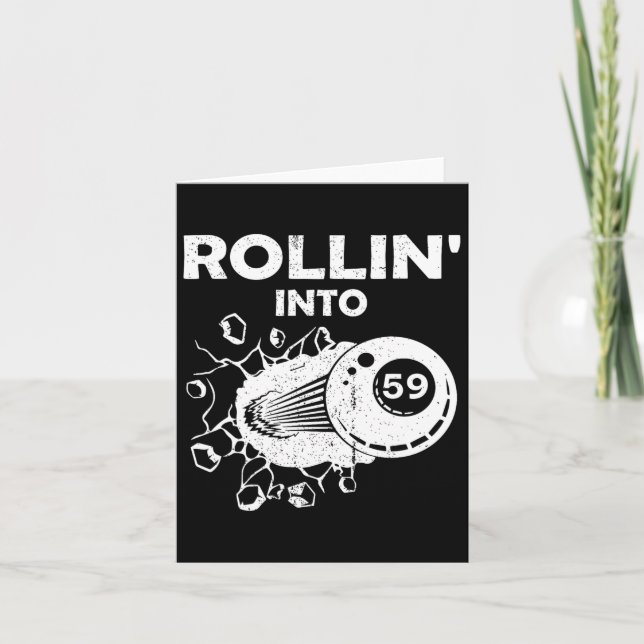 Carte Rollin Into 59 Billiards 59e Anniversaire Flaming  (Devant)