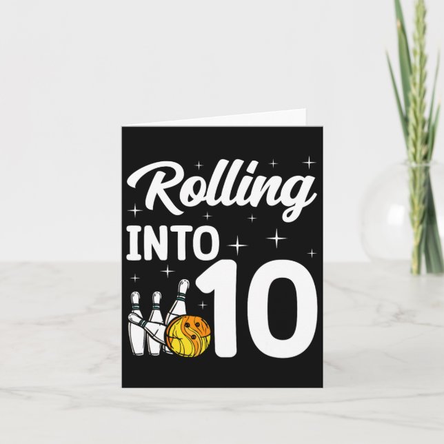 Carte Rolling In 10 Bowling 10e anniversaire (Devant)