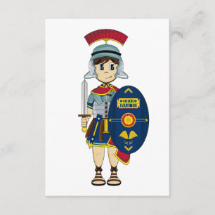 Carte romaine mignonne du soldat RSVP