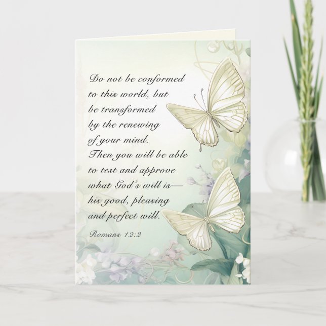 Carte Romains 12:2 Ne se conforment pas à cette Bible Mo (Devant)