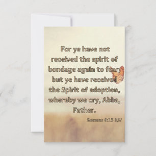 Carte Romains 8:15 KJV Bible Ecriture Pic Greeting