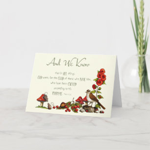 Carte Romains 8:28 : Penser à vous : Nature, Oiseau, sou