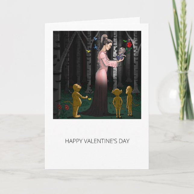 Carte Romance dans la forêt des contes de fées (Devant)