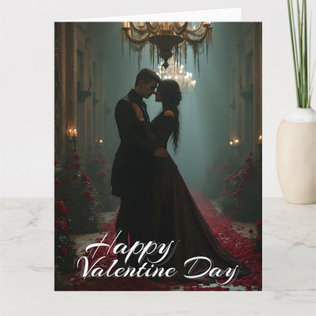 Carte Romance dans la salle Rose pour la Saint Valentin (Devant)