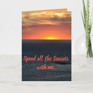 Carte Romance de coucher du soleil