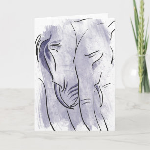 Carte Romance Éléphant