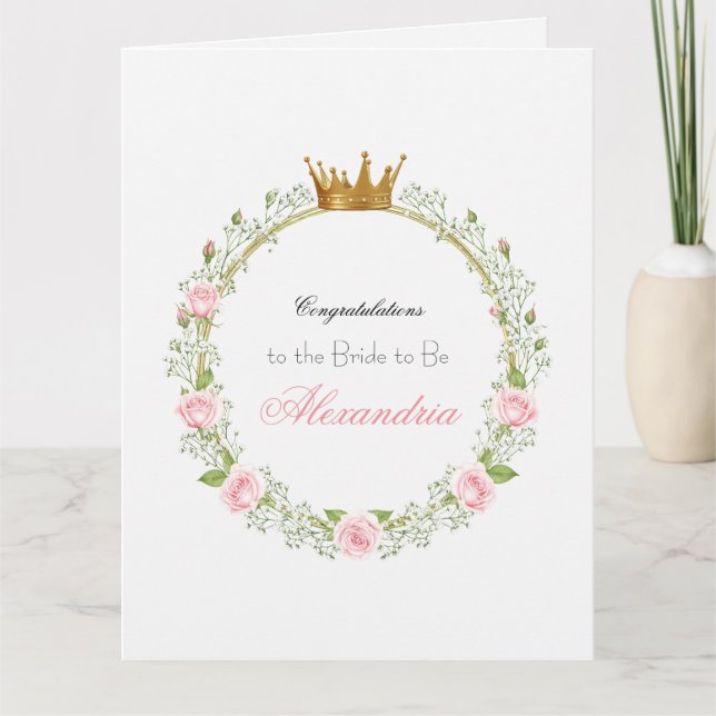 Carte Romance sur mesure aux joues roses : roses et souf (Devant)
