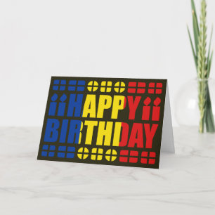 Carte Romania Flag Birthday Card