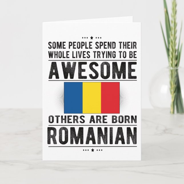 Carte Romanian Flag Romania Heritage Romanian Roots (Devant)