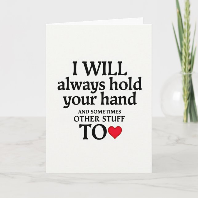 Carte Romantic Always Hold Your Hand Card (Devant)