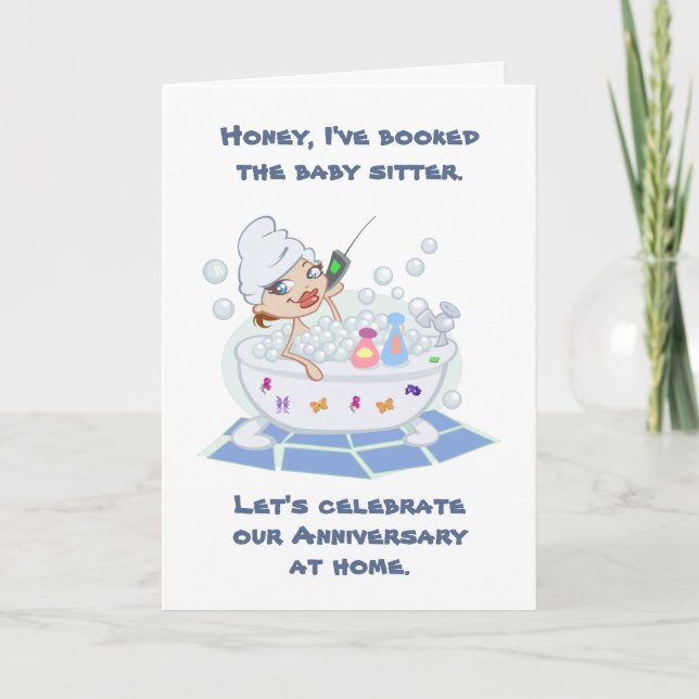 Carte Romantic Anniversary Card (Devant)