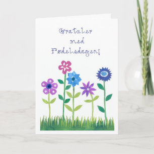 Carte Romantic Birthday Card avec Norvège Greeting