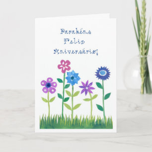 Carte Romantic Birthday Card with Portuguese Greeting