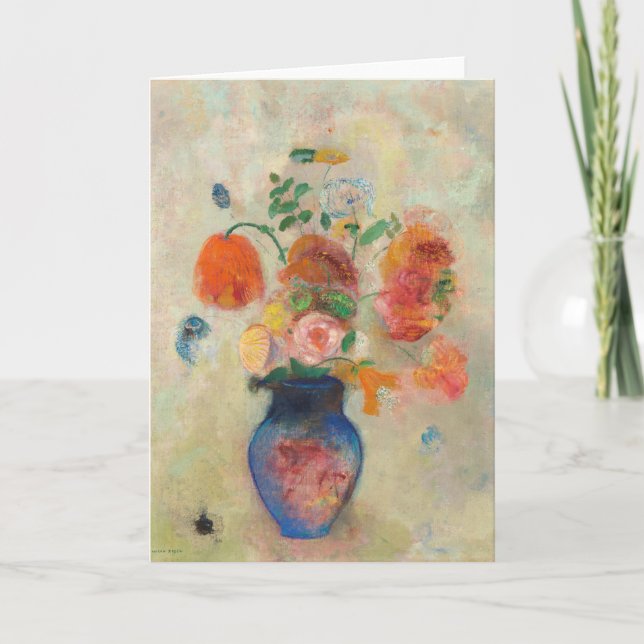 Carte Romantic Flower Vase - Odilon Redon (Devant)