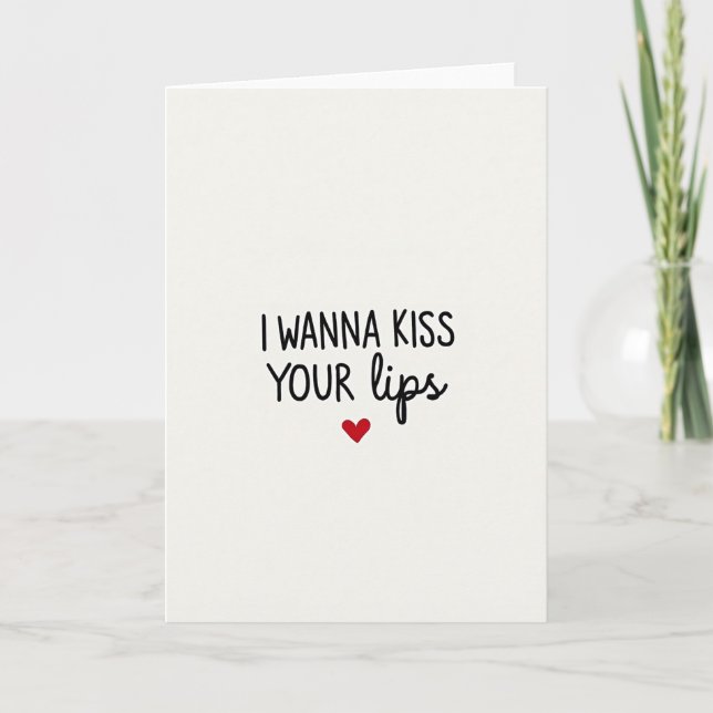 Carte Romantic Kiss Your Lips Card (Devant)