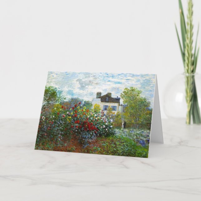 Carte Romantic Spring Wedding Vintage Monet Garden (Devant)