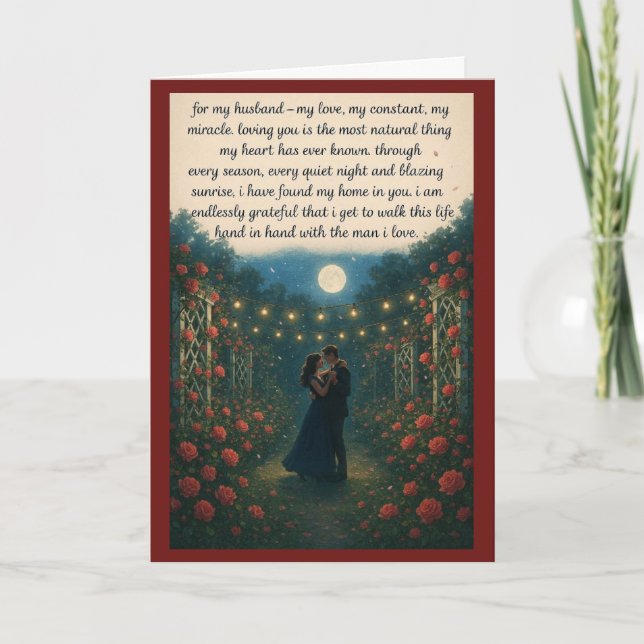 Carte Romantic Valentine’s Cards for My Husband (Devant)
