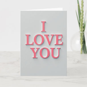 Carte romantique 3D Je t'aime