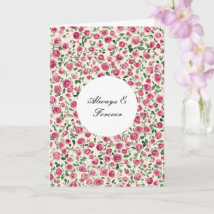 Carte Romantique Chic Roses Roses Roses Rose Floral Pour