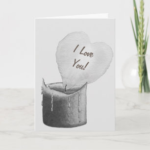 Carte romantique coeur rouge en forme de flamme amour