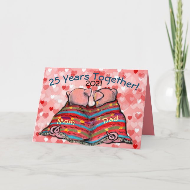 Carte Romantique Coeurs Roses Coeurs Anniversaire Person (Devant)