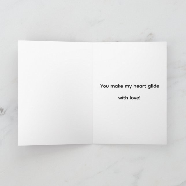 Carte Romantique Cygne Saint-Valentin  (Intérieur)