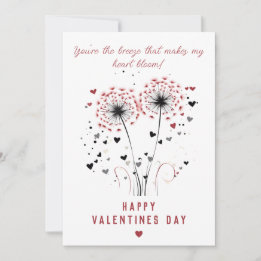 Carte Romantique Dandelion Valentine