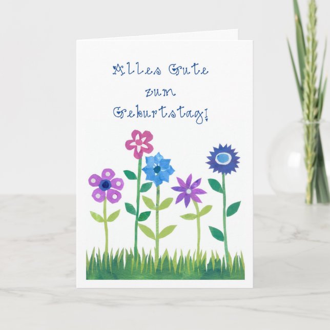 Carte romantique de Birthday avec German Greeting (Devant)