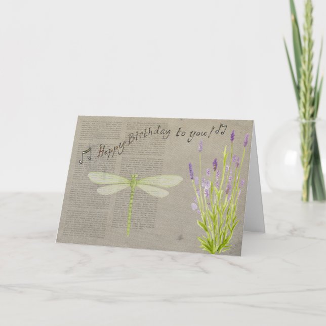 Carte romantique de joyeux anniversaire (Devant)