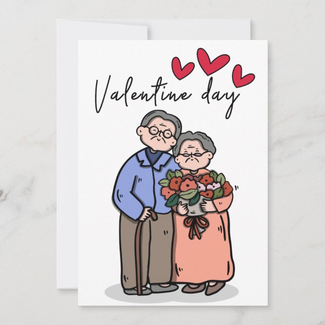 Carte romantique de Saint Valentin pour les couple (Devant)
