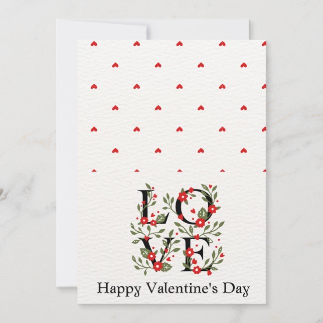 Carte romantique de Saint Valentin pour votre bien (Devant)