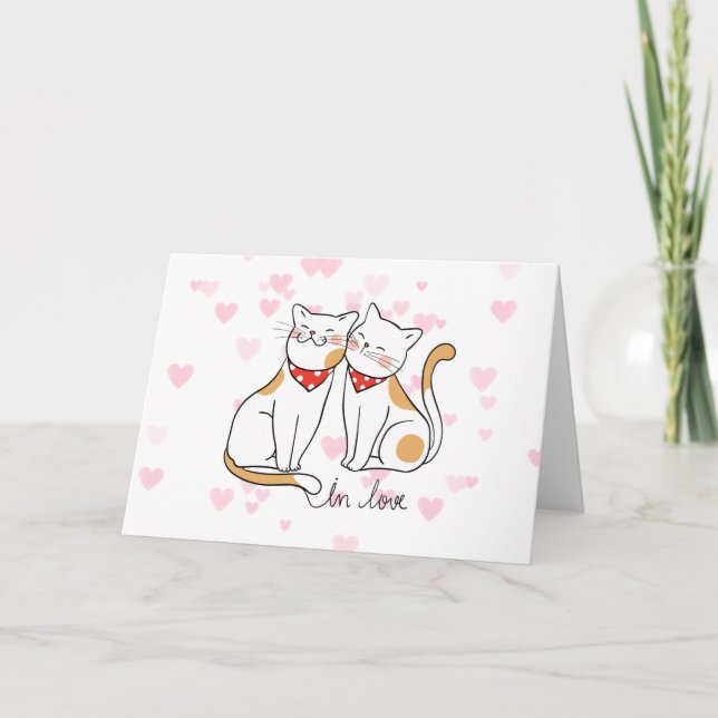 Carte romantique de Valentine d'amour de Purrfect (Devant)