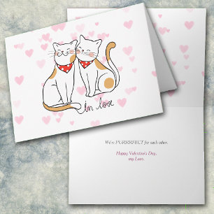 Carte romantique de Valentine d'amour de Purrfect