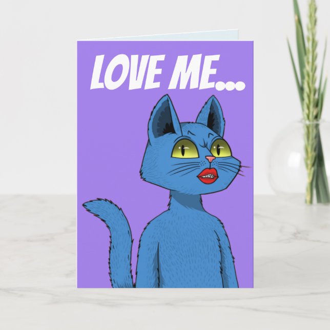 CARTE ROMANTIQUE ET FLIRTÉEUSE POUR LUI AVEC UN CH (Devant)