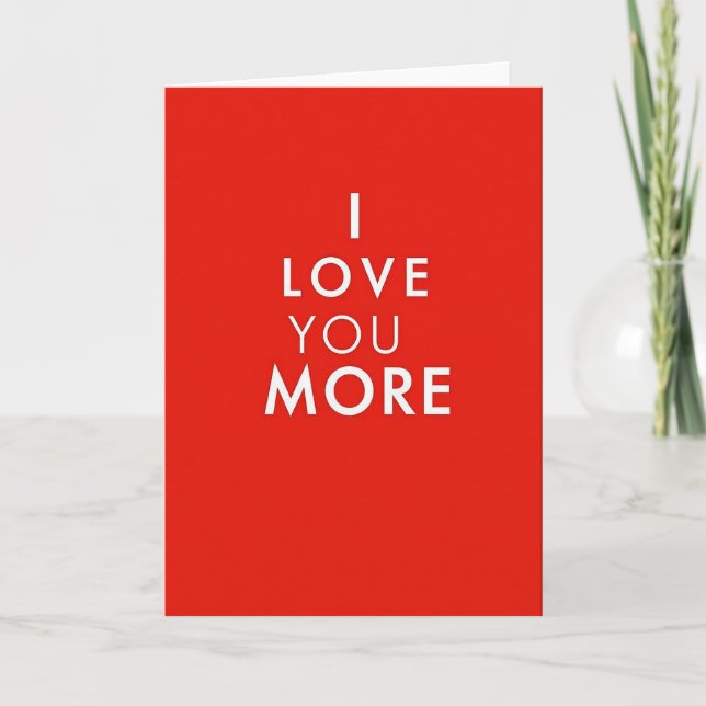 Carte romantique « Je t'aime plus » (Devant)