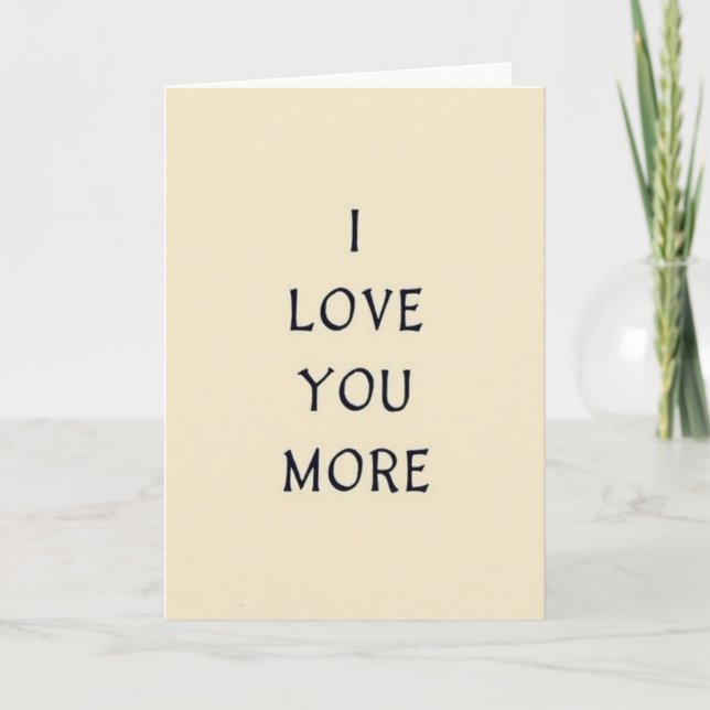 Carte romantique « Je t'aime plus » mate (Devant)