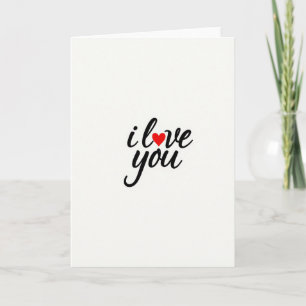Carte romantique Je t'aime pour lui elle