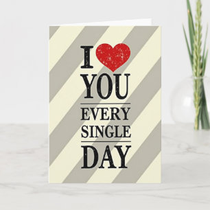 Carte romantique Je t'aime tous les jours