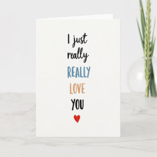 Carte romantique Je t'aime vraiment