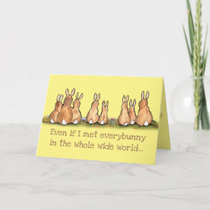Carte Romantique Lapin Lapin Jaune Anniversaire Annivers