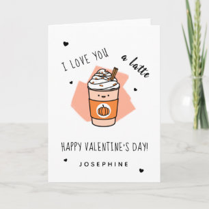 Carte Romantique Latte Café Femme amie de Valentine