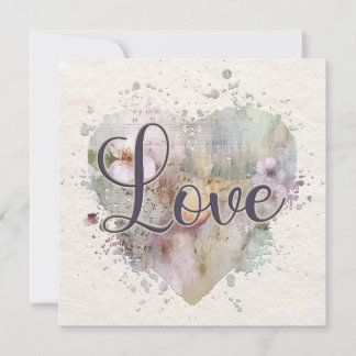 Carte Romantique Love Heart Note