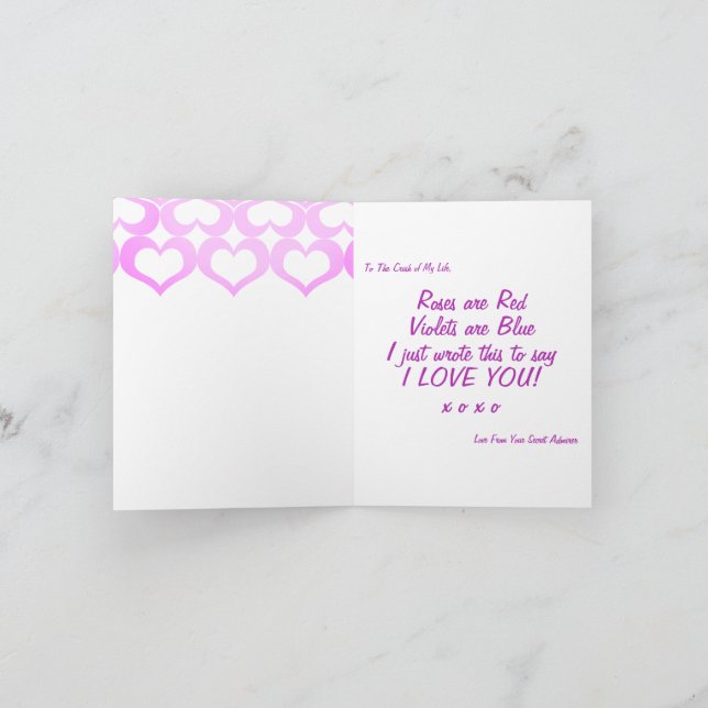 Carte Romantique Love Note (Intérieur)