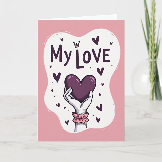 Carte romantique Mon Amour (Devant)
