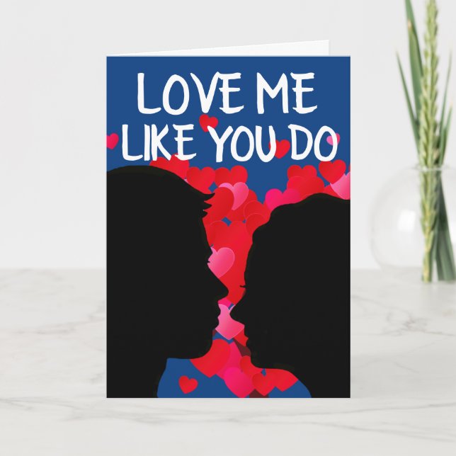 CARTE ROMANTIQUE POUR LUI, AIME-MOI COMME TU LE FA (Devant)
