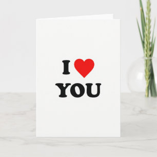 Carte Romantique Rouge Je T'Aime Gras