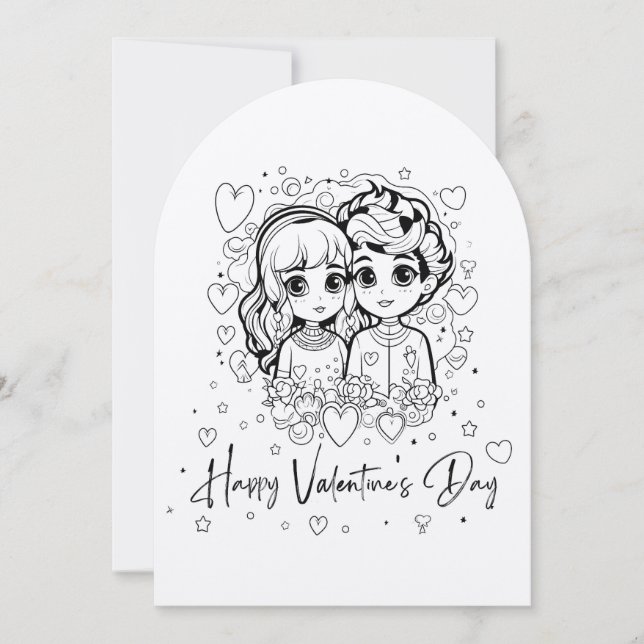 Carte romantique Saint-Valentin (Devant)