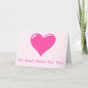 Carte romantique Saint Valentin avec coeur d'amour