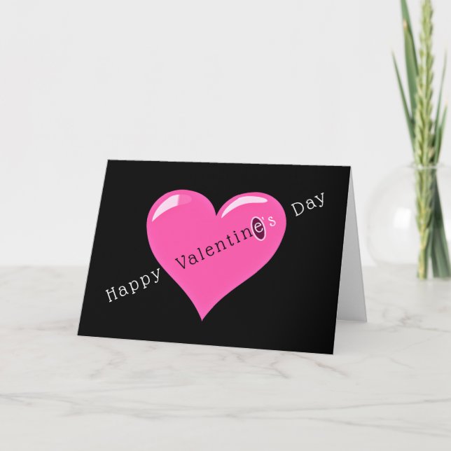 Carte romantique Saint Valentin avec Coeur d'Amour (Devant)