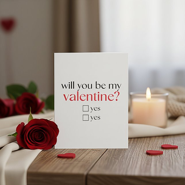 Carte romantique Saint-Valentin pour elle : Veux-t (Créateur téléchargé)